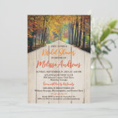 サン・オータム・フォレスト、ウッドグレイン・ブライダルシャワー 招待状 (スタンド正面)