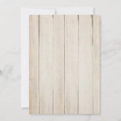 サン・オータム・フォレスト、ウッドグレイン・ブライダルシャワー 招待状 (裏面)