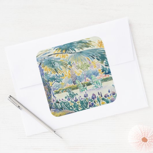 サン・クレアの画家の庭 スクエアシール (封筒)