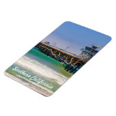 サン・クレメンテの南カリフォルニアビーチと桟橋 マグネット (左側)