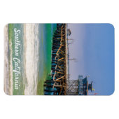 サン・クレメンテの南カリフォルニアビーチと桟橋 マグネット (横)