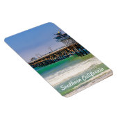 サン・クレメンテの南カリフォルニアビーチと桟橋 マグネット (右側)