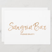 「サン グリア バー」看板 ウェディング | おしゃれなゴールド ローズ (正面/裏面)