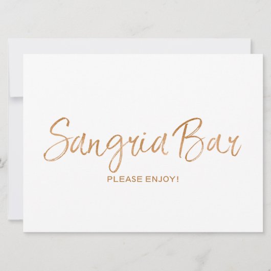 「サン グリア バー」看板 ウェディング | おしゃれなゴールド ローズ (正面)