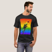 サン コニュア 虹色の鳥 バードウォッチング 多様性 Tシャツ (正面フル)