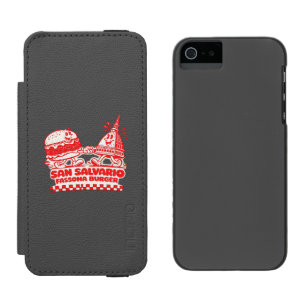サン・サルヴァリオのファッソーナ・バーガー - レトロな30年代のキャラクター iPhone SE/5/5sウォレットケース
