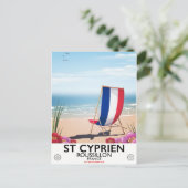 サン・シプリアン ルシヨン フランスの旅行ポスター ポストカード (スタンド正面)