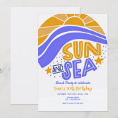 サン＆シー ビーチパーティー ご招待 招待状 (正面/裏面)