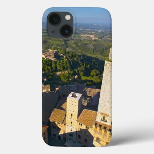 サン・ジミニャーノの塔からの眺め、シエーナ、トスカーナ州 Case-Mate iPhoneケース (裏面)