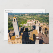 サン・ジミニャーノの市街、トスカーナ地方のポストカード ポストカード (正面/裏面)