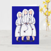 サン・ジュージャン・ヌン・アート・カード- 白紙の内部 カード (黄色い花)