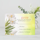 サン・スプリング・ホワイト・アイリス RSVP カード (スタンド正面)