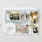 サン・ダラー 結婚式の写真 ありがとうカード 招待状 (正面)