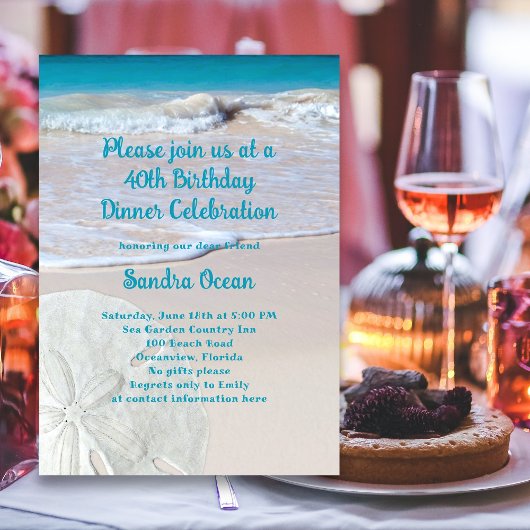 サン・ダラー 誕生日パーティー招待状 招待状