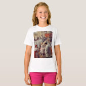 サン・テレーズがバラをまく コルプス・ドミニ ファインアート Tシャツ (正面フル)