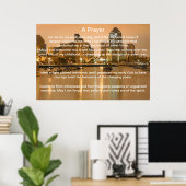 サン・ディエゴの美しい夕焼けの祈り ポスター (ホームオフィス)