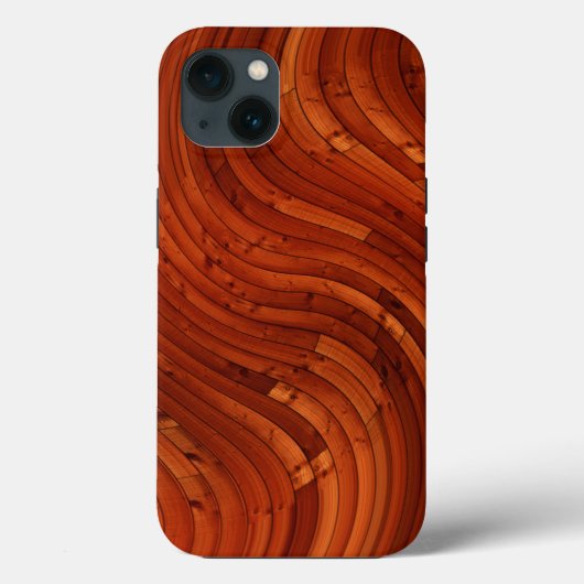 サン デッキ - 赤い木の松の節 Case-Mate iPhoneケース (裏面)