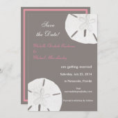 サン ドル グレー ピンク セーブ・ザ・デート (正面/裏面)