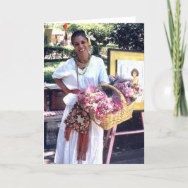 サン・ハシント広場の花の女性 - カード