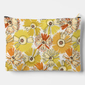 サン バースト ブルーム - あたたかな色調の華やかな花柄 アクセサリーポーチ (裏面)