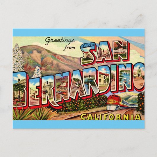 サン・バーナーディーノ カリフォルニア州 挨拶ポストカード ポストカード (正面)