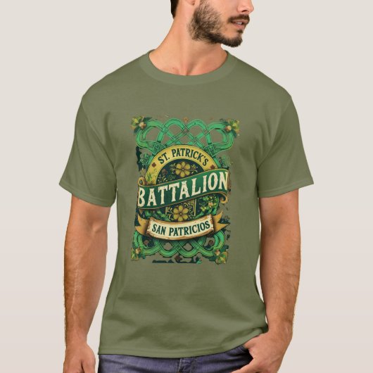 サン・パトリシオス大隊 アイルランド系メキシコ人 Tシャツ (正面)