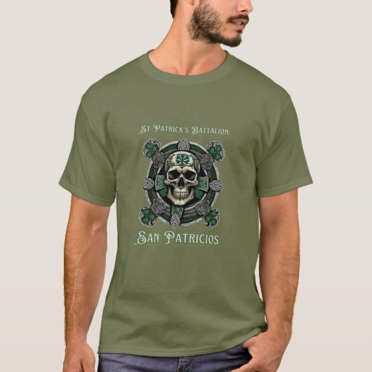 サン・パトリシオス大隊 アイルランド系メキシコ人 Tシャツ (正面)