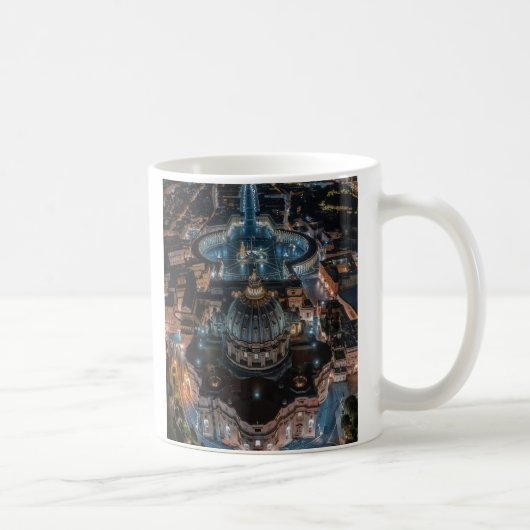 サン・ピエトロ大聖堂と広場の夜 コーヒーマグカップ (右)