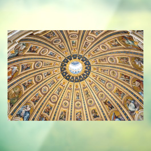 サン・ピエトロ大聖堂のドーム - ヴァチカン、ローマ、イタリア ウィンドウサイン (シート3)