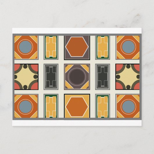 サン・ピエトロ大聖堂ローマのタイルデザインに着想 ポストカード (正面)