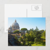 サン・ピエトロ大聖堂、バチカン市国、ローマ、イタリア ポストカード (正面/裏面)