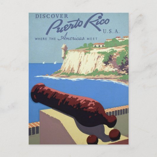 サン・フアン旧市街、プエルトリコのエル・モロ要塞を訪問する ポストカード (正面)