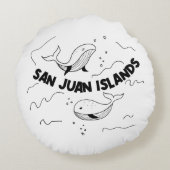 サン・フアン諸島のクジラ　スローピロー ラウンドクッション (裏面)