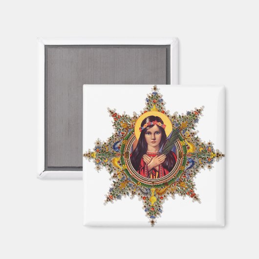 サン・フィロメナ、ベビーと子供の守護者 マグネット (正面/裏面)