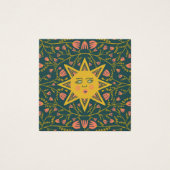 サン&フラワーイヤリングネックレスジュエリーディスプレイカード (正面)