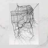 サン・フランシスコ・ラブ・ロケーター | シティをテーマにしたウェディング 箔招待状 (裏面)