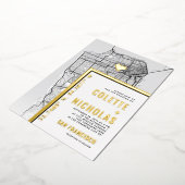 サン・フランシスコ・ラブ・ロケーター | シティーテーマのウェディング 箔招待状 (回転した状態)