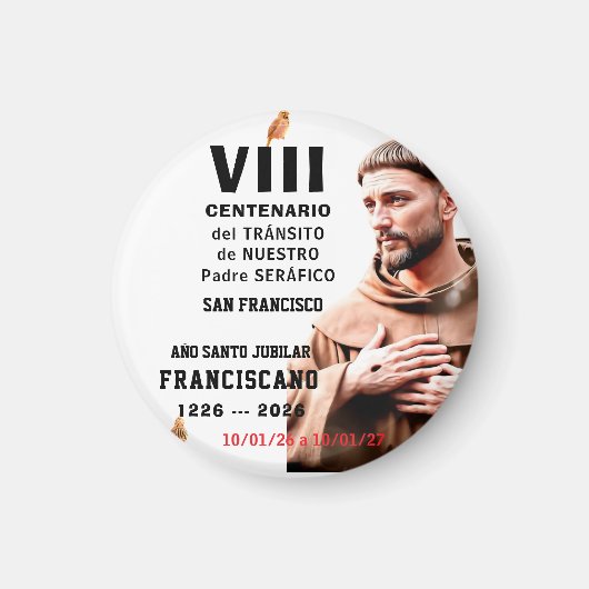 サン・フランチェスコ・デ・アッシジ　光沢ポスター マグネット (正面)