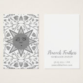 サン&フローライヤリングネックレスジュエリーディスプレイカード (正面&裏面)