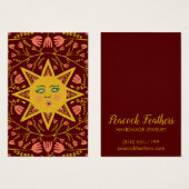 サン&フローライヤリングネックレスジュエリーディスプレイカード (正面&裏面)