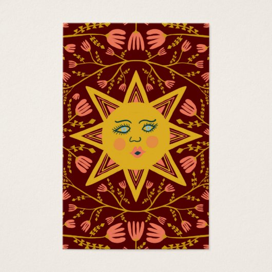 サン&フローライヤリングネックレスジュエリーディスプレイカード (正面)