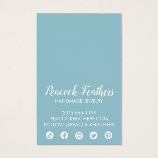 サン&フローライヤリングネックレスジュエリーディスプレイカード (裏面)