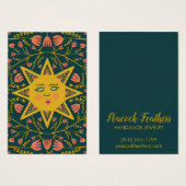 サン&フローライヤリングネックレスジュエリーディスプレイカード (正面&裏面)