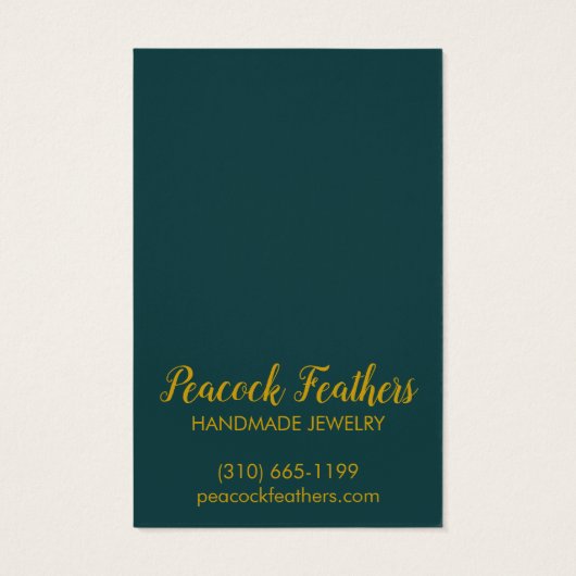 サン&フローライヤリングネックレスジュエリーディスプレイカード (裏面)