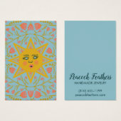 サン&フローライヤリングネックレスジュエリーディスプレイカード (正面&裏面)