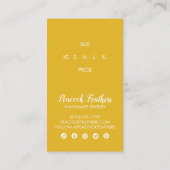 サン&フローラ価格サイカスタムズつるラベル 名刺 (裏面)