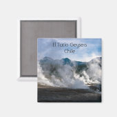 サン・ペドロ・デ・アタカマの近くのエル・タイオ・ゲイサーズ – チリ マグネット (正面/裏面)