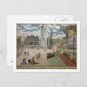 サン・マルコとデュカーレ宮殿の火災の景色 ポストカード (正面/裏面)