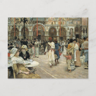 サン・マルコの広場,ヴェネツィア, 1883 by Willia ポストカード