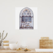 サン・マルコの翼のあるライオンの窓 ポスター (キッチン)